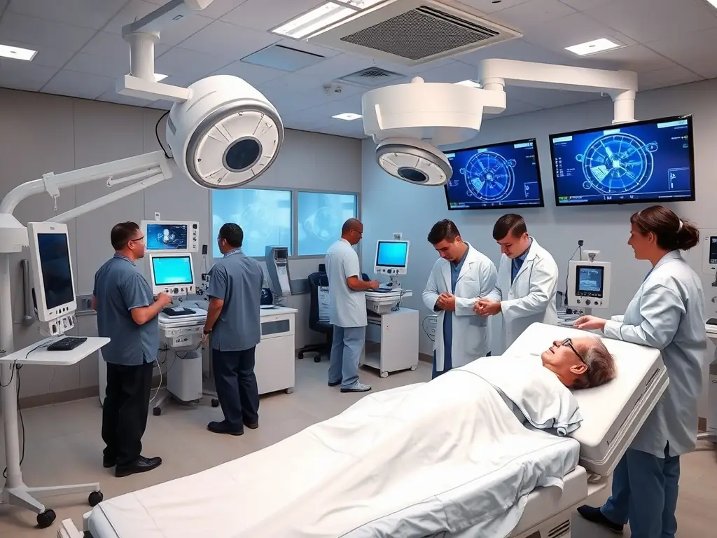 An image showcasing a healthcare facility with advanced technology, symbolizing the healthcare industry.